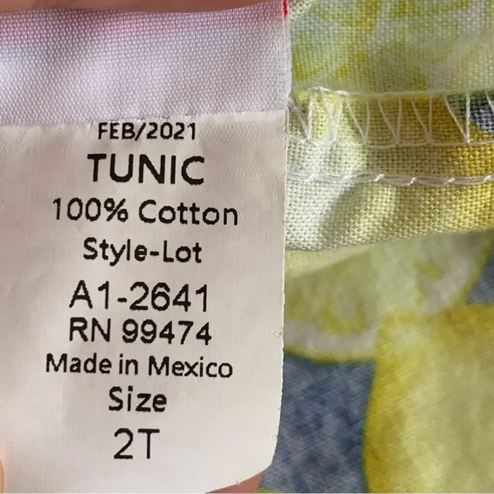 Easter Dress Size 2T Lemon 🍋 Polka Dot Cotton Dress Letter L - Picture 9 of 10